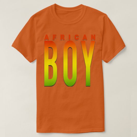アフリカの少年 Tシャツ (デザイン正面)