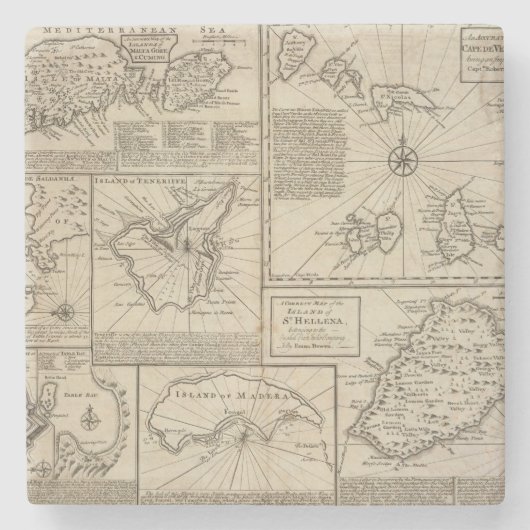 アフリカの島 ストーンコースター (正面)