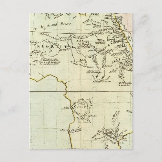 アフリカの川と山 ポストカード (正面)