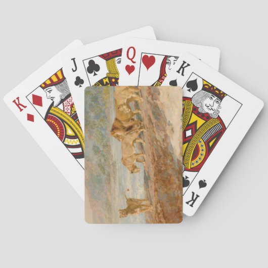 アフリカの川岸の獅子 トランプ (裏面)