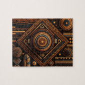 アフリカの幾何学的な民族のパタ伝統的ーン ジグソーパズル (横)