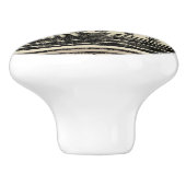 アフリカの幾何学的パターン セラミックノブ (側面)