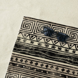 アフリカの幾何学的パターン ビーチタオル