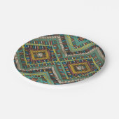 アフリカの幾何学的モチーフ ペーパープレート (アングル)