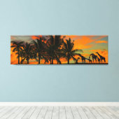 アフリカの引き伸ばしキャンバス キャンバスプリント (インサイチュ (ウッドフロア))