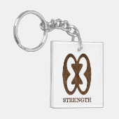アフリカの強さの記号Keychain キーホルダー (正面左)