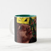 アフリカの愛のマグカップ ツートーンマグカップ (正面左)