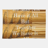 アフリカの感動的野生生物デザインとのメッセージ キッチンタオル (横)