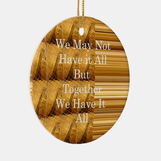 アフリカの感動的野生生物デザインとのメッセージ セラミックオーナメント (右)