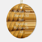 アフリカの感動的野生生物デザインとのメッセージ セラミックオーナメント (左)