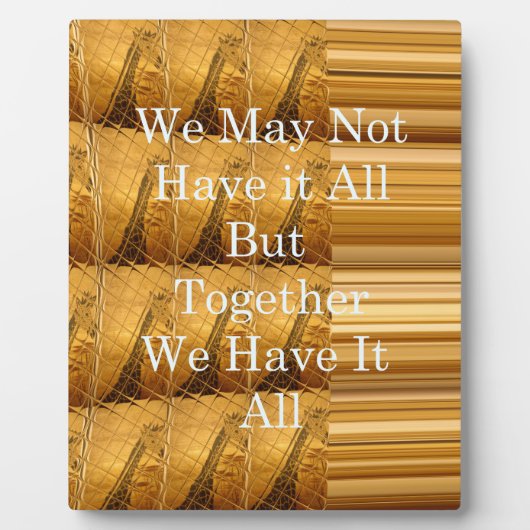 アフリカの感動的野生生物デザインとのメッセージ フォトプラーク (正面)