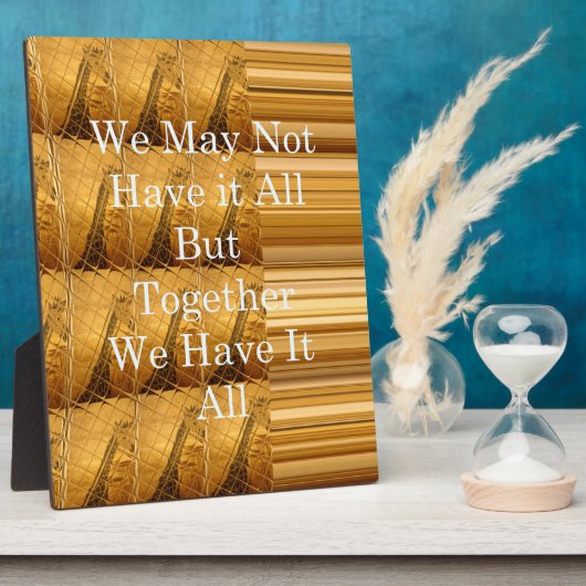 アフリカの感動的野生生物デザインとのメッセージ フォトプラーク (側面)