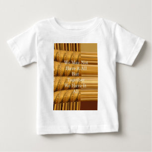 アフリカの感動的野生生物デザインとのメッセージ ベビーTシャツ