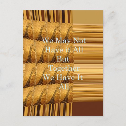 アフリカの感動的野生生物デザインとのメッセージ ポストカード (正面)