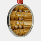 アフリカの感動的野生生物デザインとのメッセージ メタルオーナメント (右)