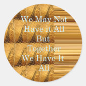 アフリカの感動的野生生物デザインとのメッセージ ラウンドシール (正面)