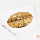 アフリカの感動的野生生物デザインとのメッセージ 楕円形シール (封筒)