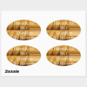 アフリカの感動的野生生物デザインとのメッセージ 楕円形シール (シート)