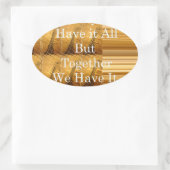 アフリカの感動的野生生物デザインとのメッセージ 楕円形シール (バッグ)