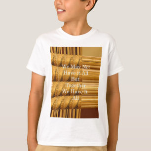 アフリカの感動的野生生物デザインとのメッセージ Tシャツ