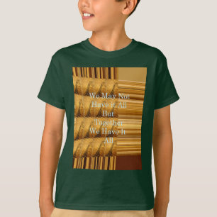 アフリカの感動的野生生物デザインとのメッセージ Tシャツ