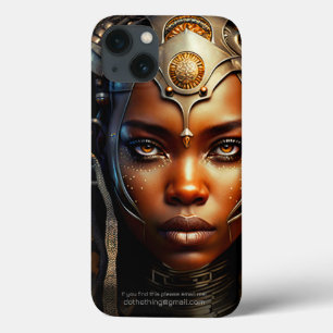 アフリカの戦士プリンセスアフロフチュリ描写ズム iPhone 13ケース