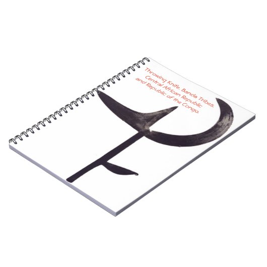 アフリカの投げるナイフのデザイン ノートブック (左側)