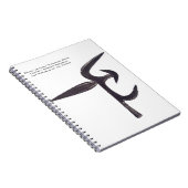 アフリカの投げるナイフのデザイン ノートブック (右側)