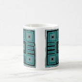 アフリカの抽象芸術モダンパターン コーヒーマグカップ (中央)