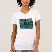 アフリカの抽象芸術モダンパターン Tシャツ (正面)