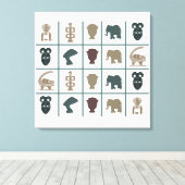 アフリカの抽象芸術部族芸術 キャンバスプリント (インサイチュ (ウッドフロア))