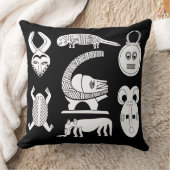 アフリカの抽象芸術部族芸術 クッション (ブランケット)