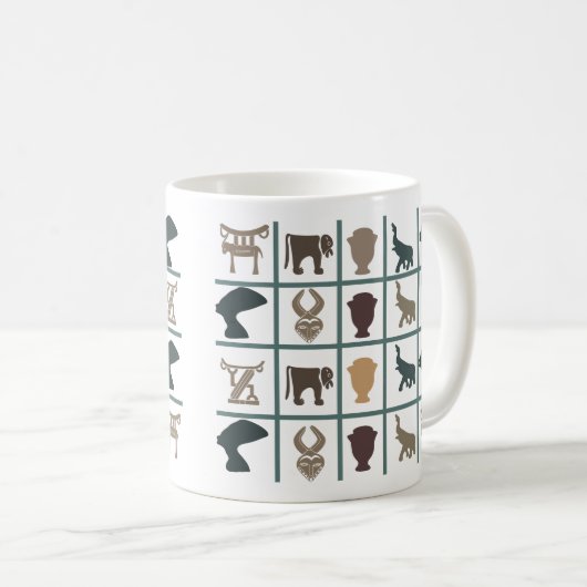 アフリカの抽象芸術部族芸術 コーヒーマグカップ (正面右)