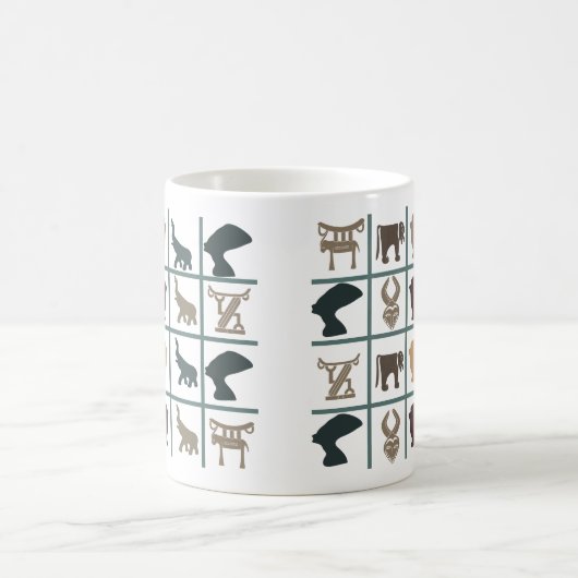アフリカの抽象芸術部族芸術 コーヒーマグカップ (中央)