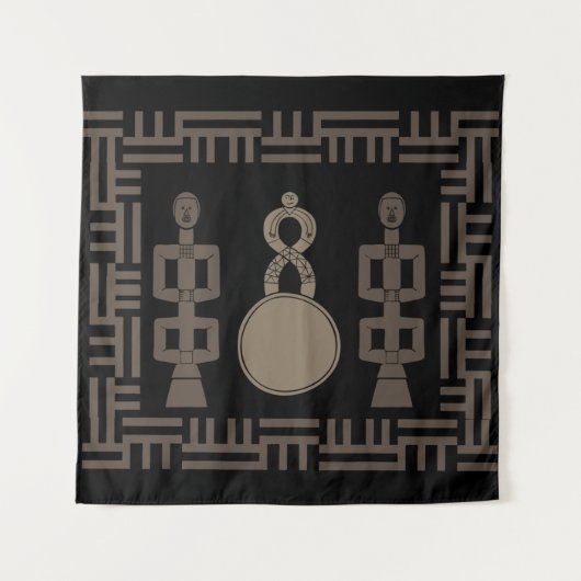 アフリカの抽象芸術部族芸術 タペストリー (正面)