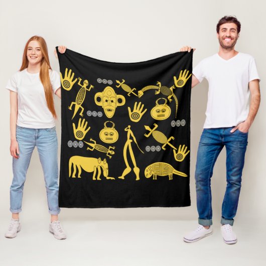 アフリカの抽象芸術部族芸術 フリースブランケット (インサイチュ)