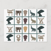 アフリカの抽象芸術部族芸術 ポストカード (正面)