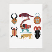 アフリカの抽象芸術部族芸術 ポストカード (正面)