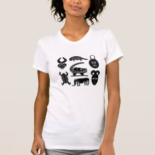 アフリカの抽象芸術部族芸術 Tシャツ