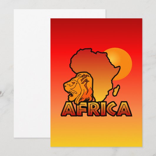 アフリカの招待状 招待状 (正面/裏面)