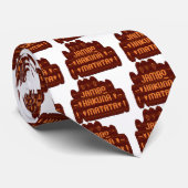 アフリカの挨拶:ジャンボハクナマタタウッドデザイン ネクタイ (ロール)