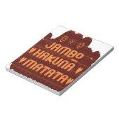 アフリカの挨拶:ジャンボハクナマタタウッドデザイン ノートパッド (回転)