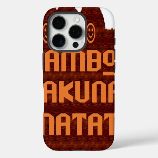 アフリカの挨拶:ジャンボハクナマタタウッドデザイン Case-Mate iPhoneケース (裏面)