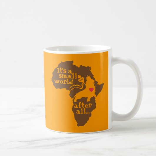 アフリカの採用の小さい世界 コーヒーマグカップ (右)