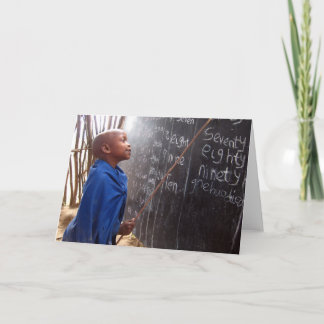 アフリカの教育実習生の挨拶状 カード