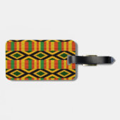 アフリカの数々のな色パターンプリントのデザイン ラゲッジタグ (裏面横)