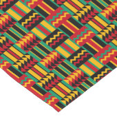 アフリカの斜子織のプライドの赤い黄色緑の黒 ショートテーブルランナー (コーナー)