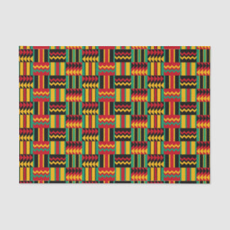 アフリカの斜子織のプライドの赤い黄色緑の黒 薄葉紙