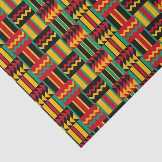 アフリカの斜子織のプライドの赤い黄色緑の黒 薄葉紙 (詳細)