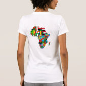 アフリカの旗の旗の地図-アフリカ文化ギフト Tシャツ (裏面)